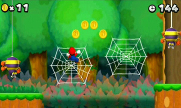 Spiders In New Super Mario Bros. 2 3DS Screenshot