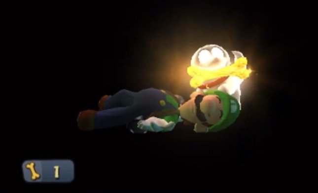 Luigi's Mansion 3DS Ghost Dog Stealing Gold Screenshot