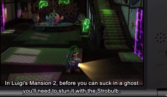 Luigi's Mansion 3DS Ghosts Strobulb Gameplay Screenshot
